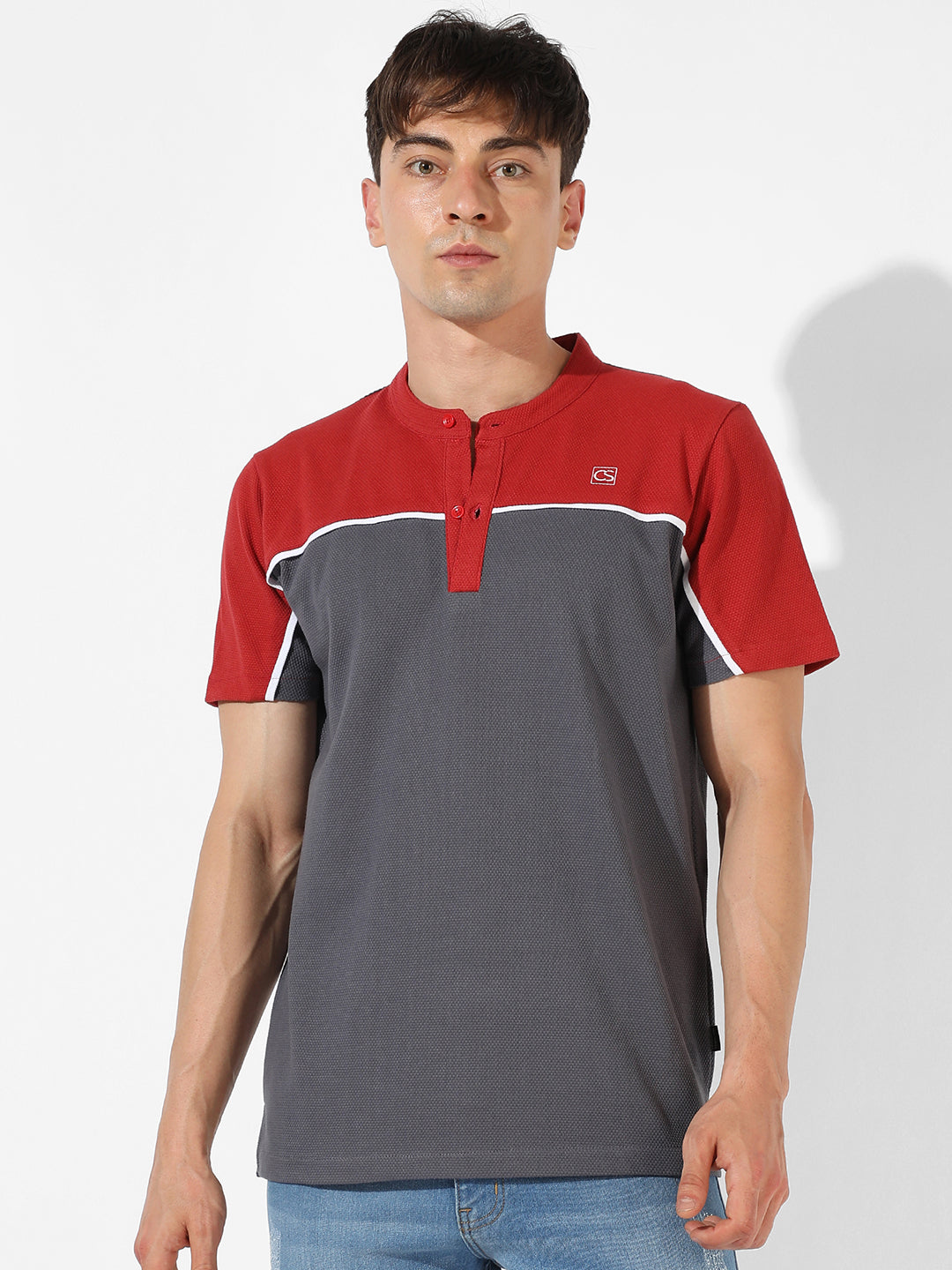 Colourblocked Casual T-Shirt