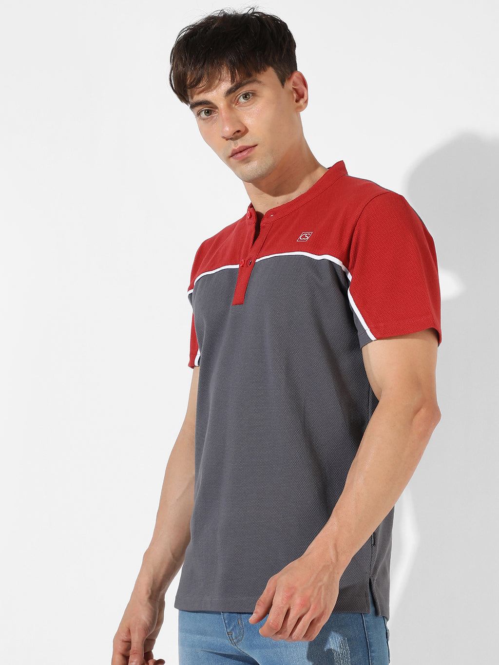 Colourblocked Casual T-Shirt