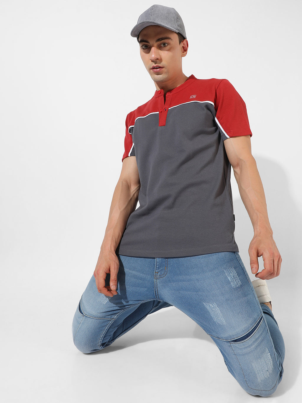 Colourblocked Casual T-Shirt