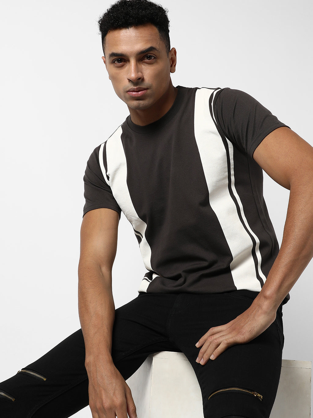 Colourblocked Casual T-Shirt