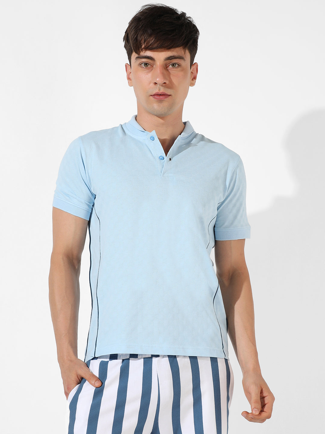 Textured Casual T-Shirt