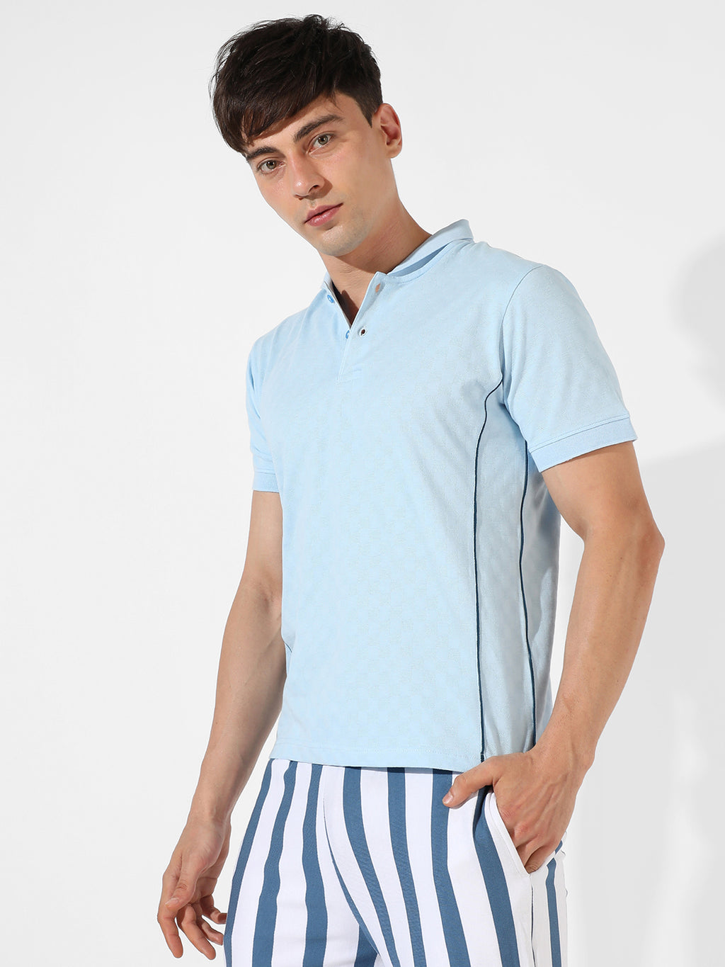 Textured Casual T-Shirt