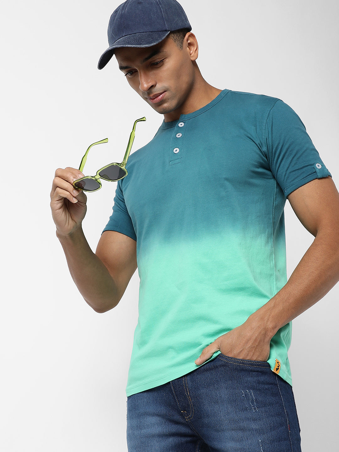 Ombre Henley T-Shirt