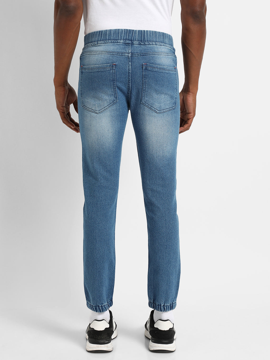 Cinched Hem Denim Jeans