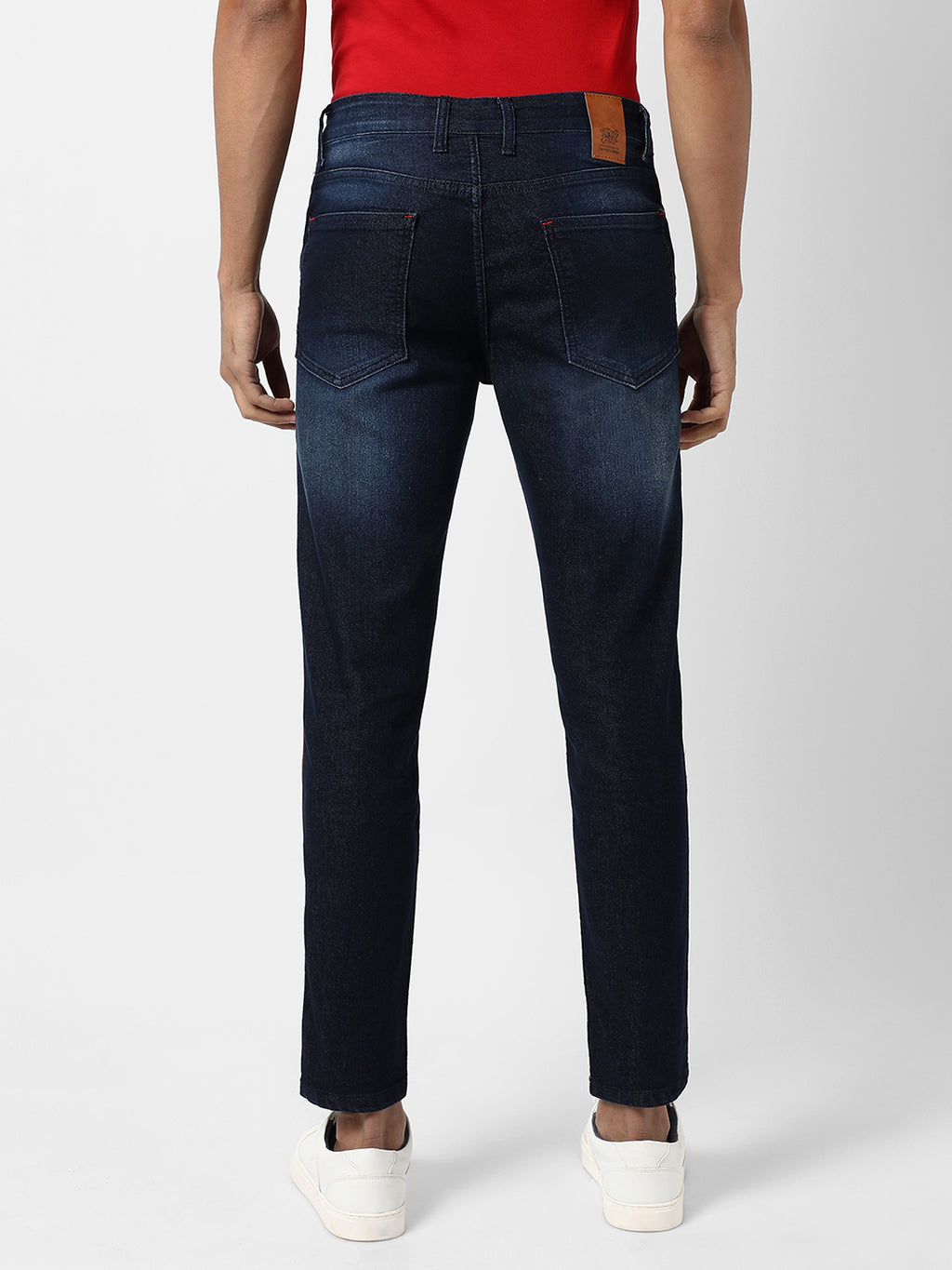 Pencil Side-Striped Denim Jeans
