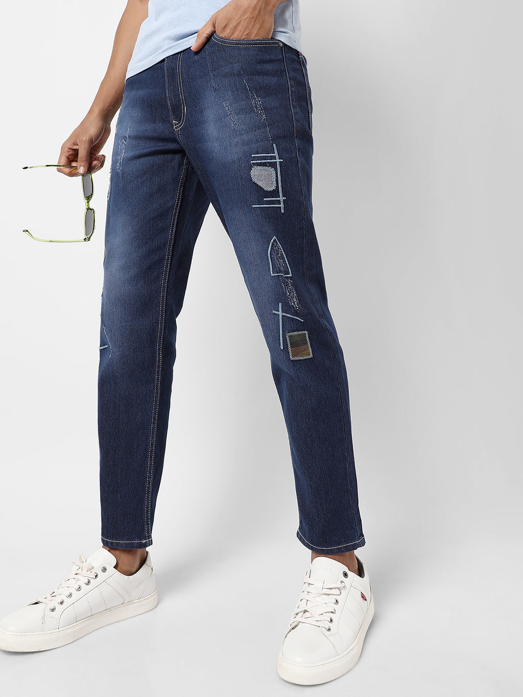 Embroidered Denim Jeans