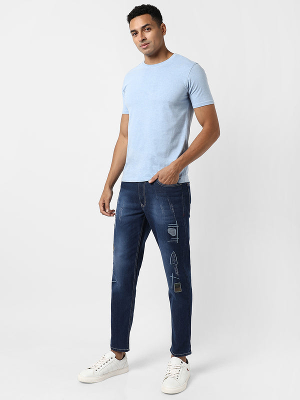 Embroidered Denim Jeans