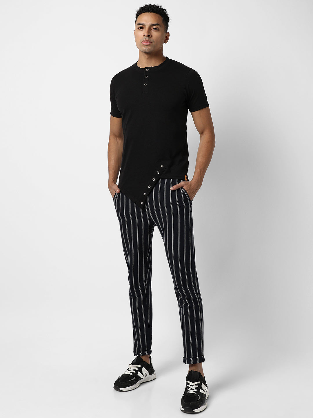 Asymmetrical Henley T-Shirt