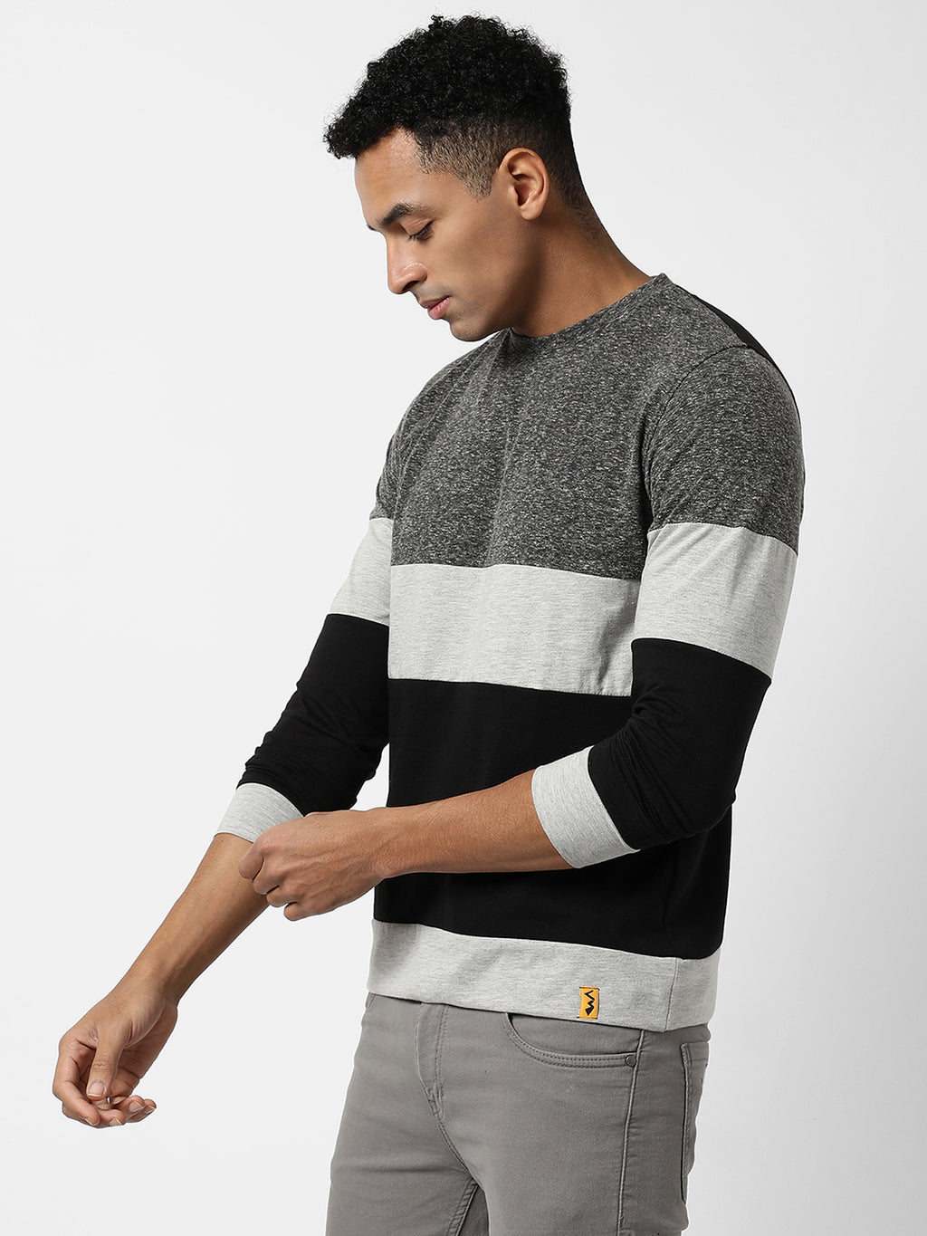 Heathered Horizontal Striped T-Shirt