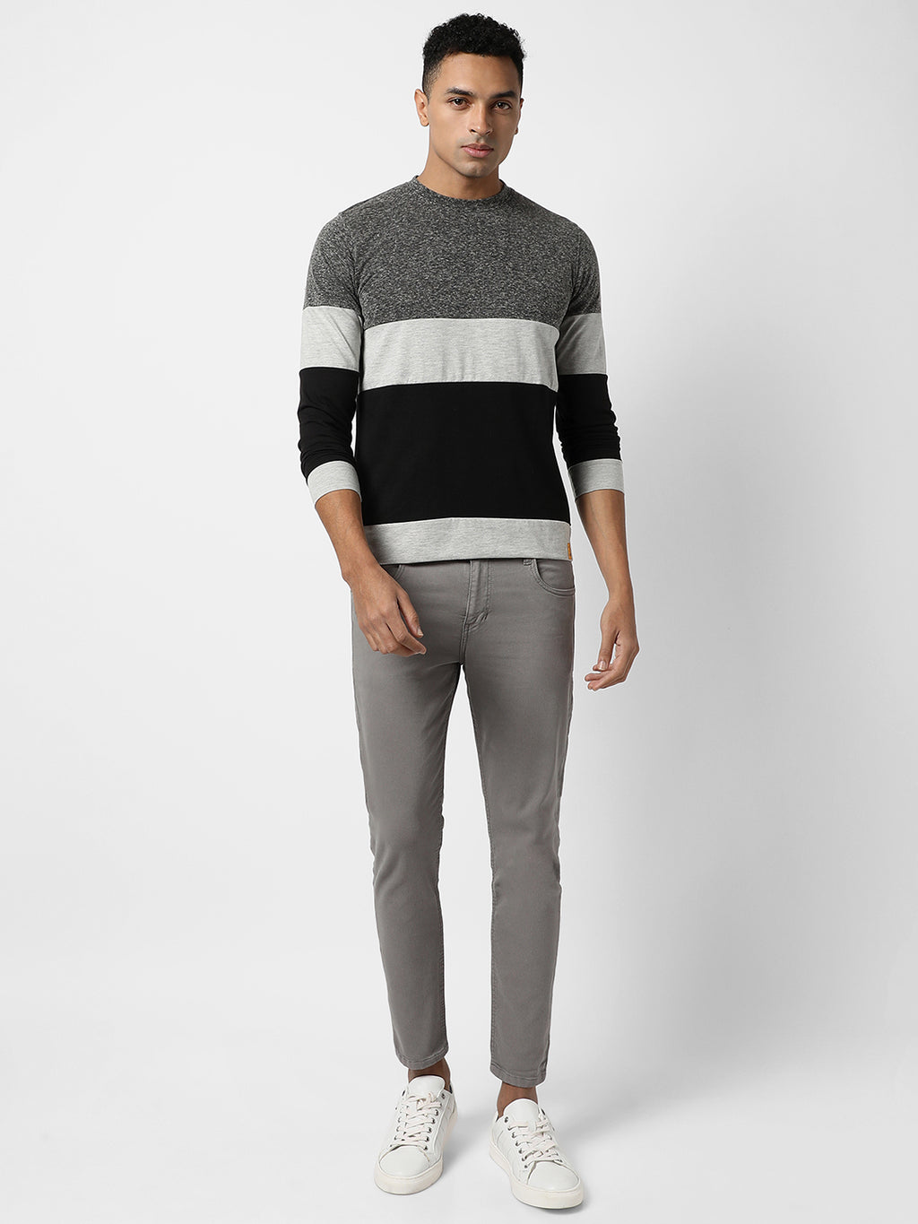 Heathered Horizontal Striped T-Shirt
