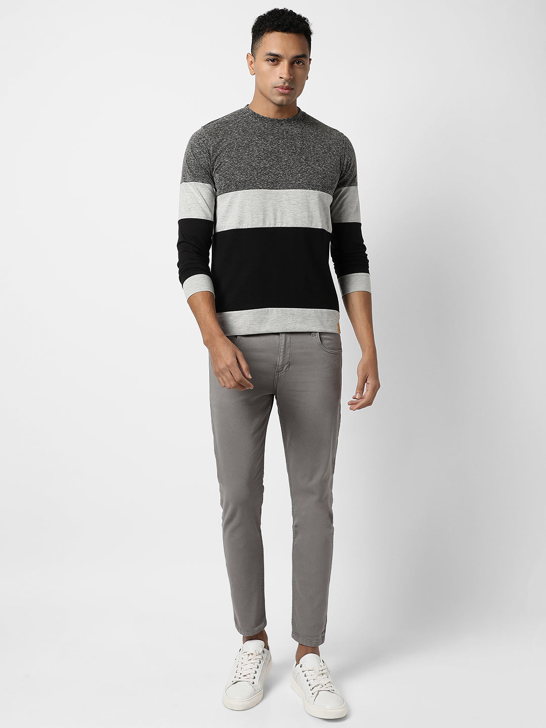 Heathered Horizontal Striped T-Shirt