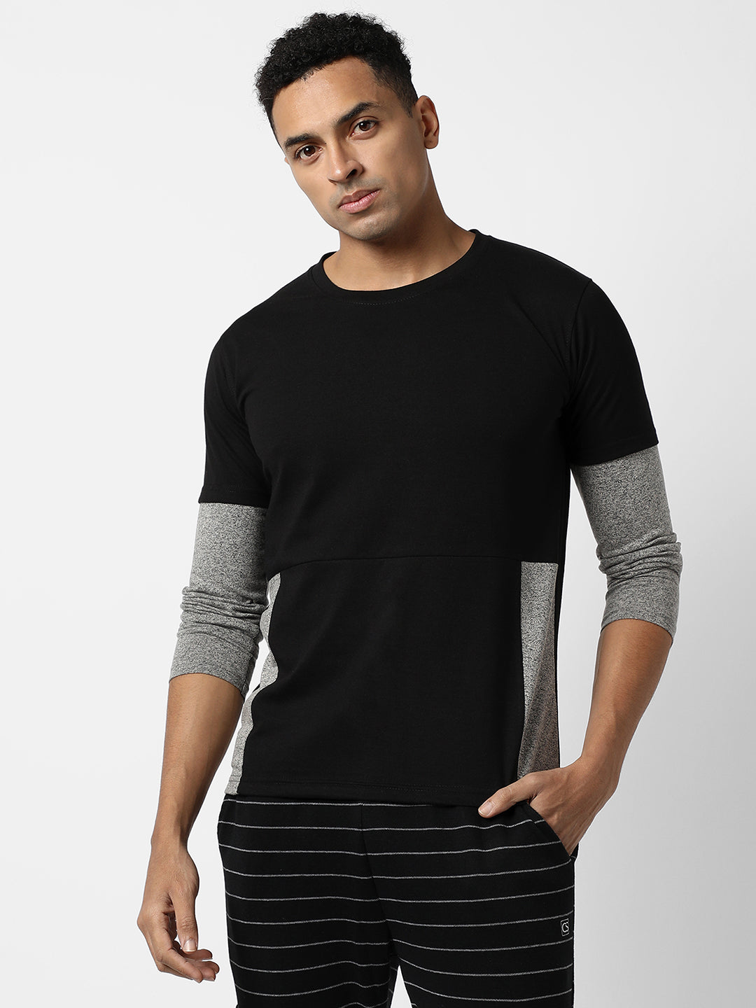 Colourblocked Casual T-Shirt