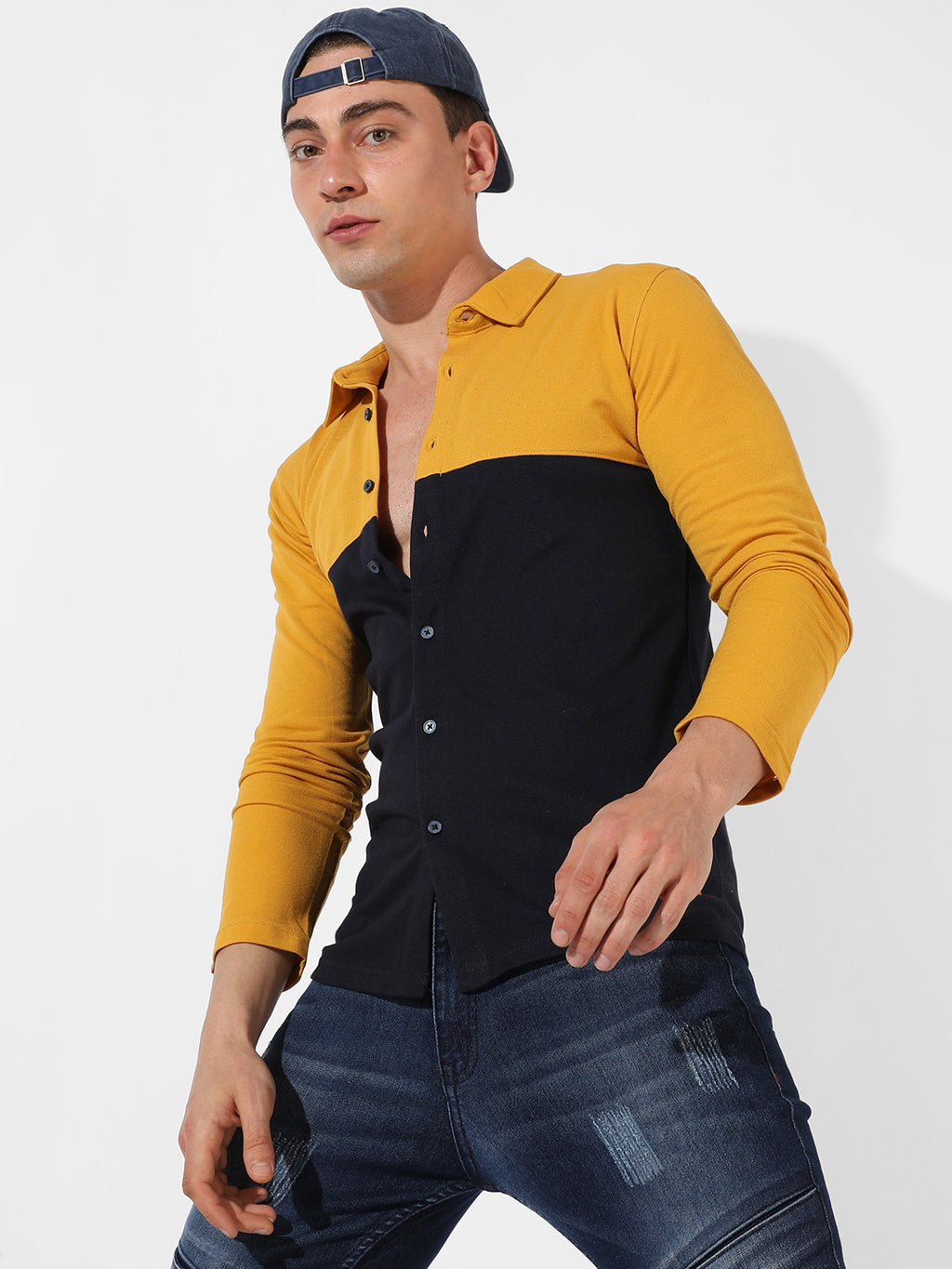 Contrast Panel Shirt