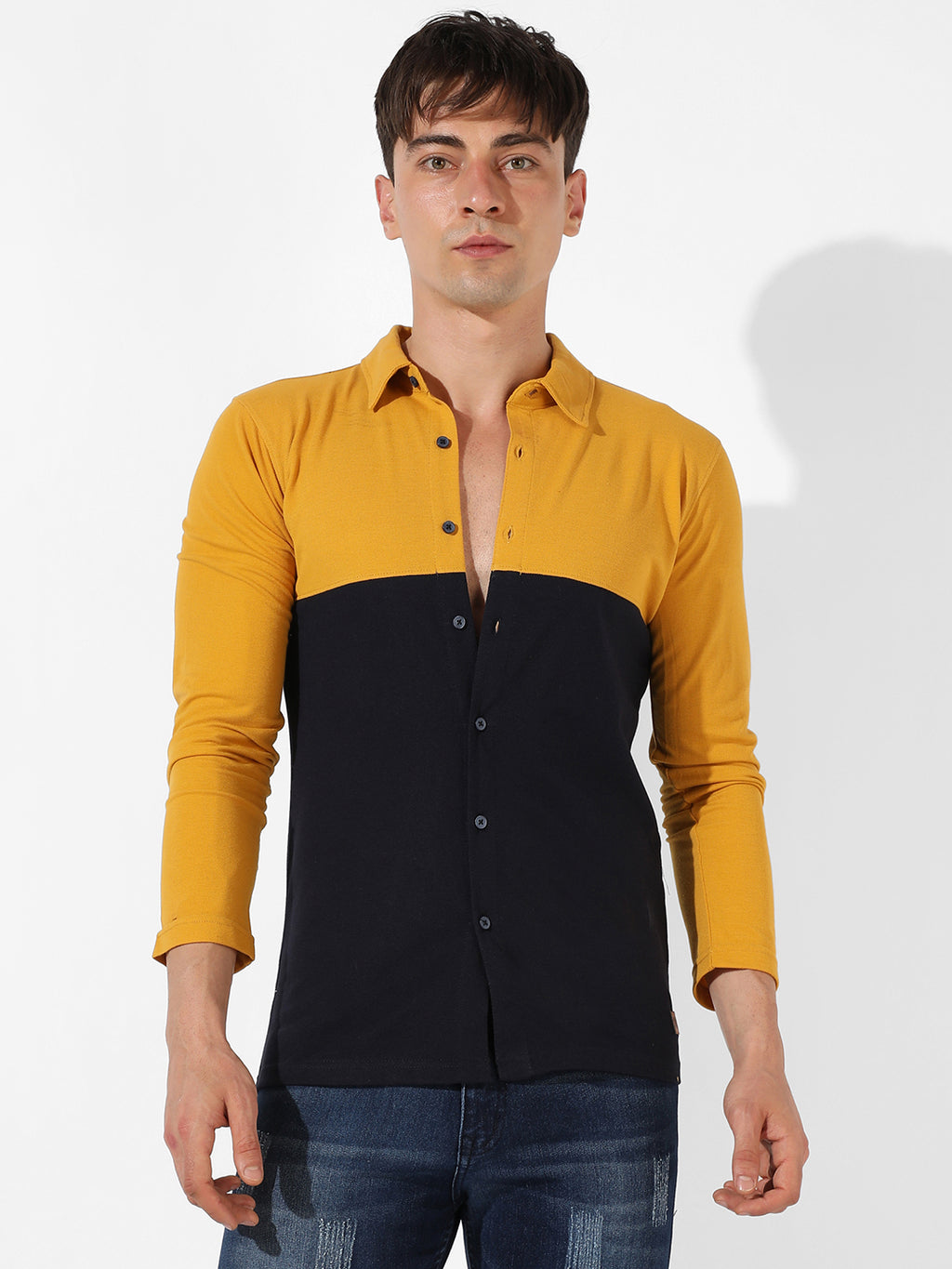 Contrast Panel Shirt