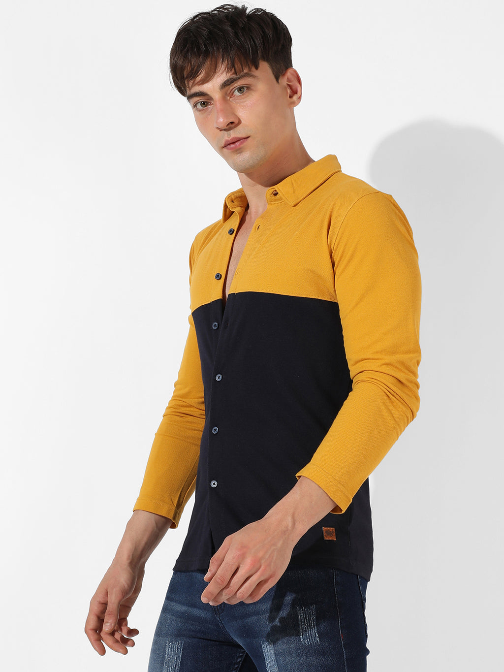Contrast Panel Shirt