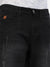 Men's Black Distressed Denim Shorts