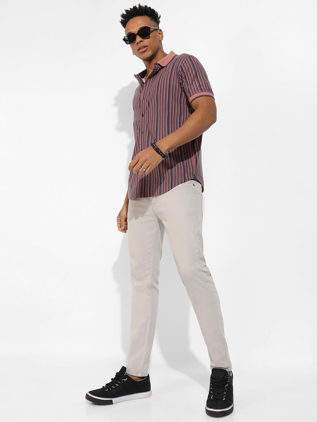 Contrast Knitted Shirt