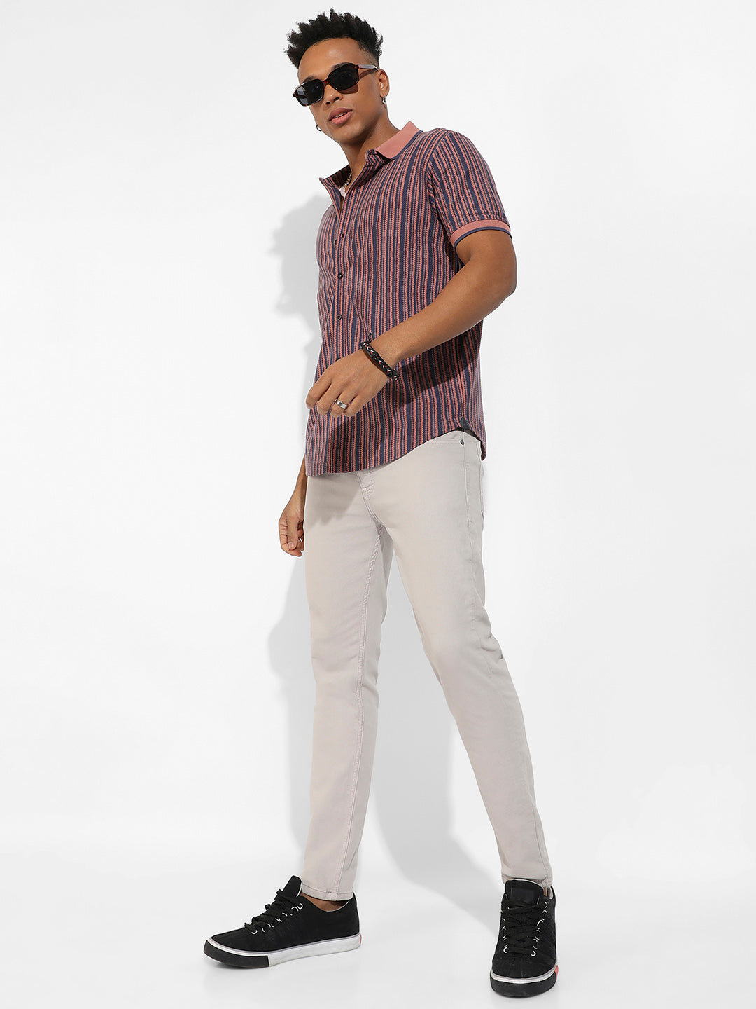 Contrast Knitted Shirt