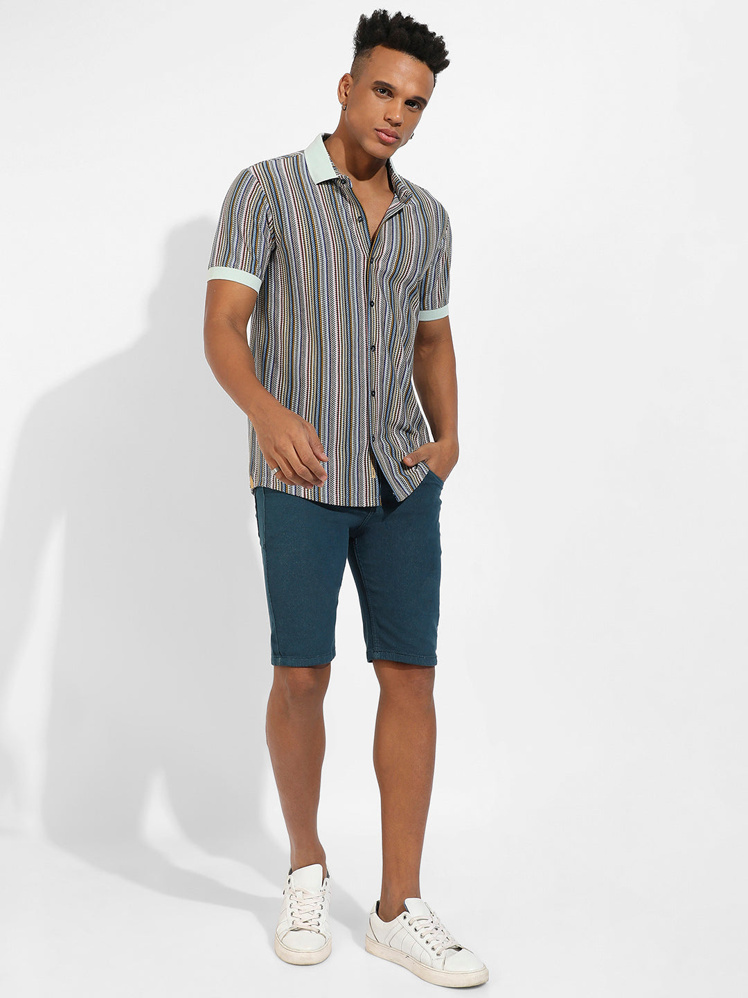 Contrast Knitted Shirt