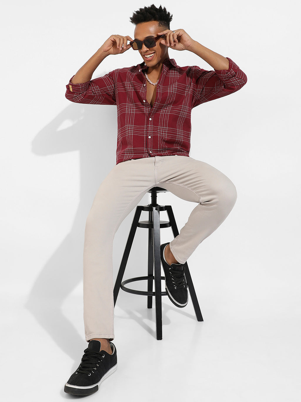 Chalk Tartan Plaid Shirt