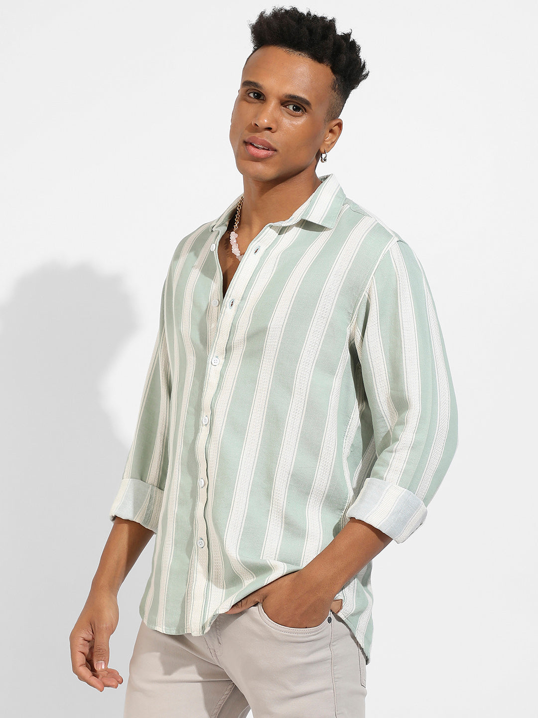 Contrast Club Striped Shirt