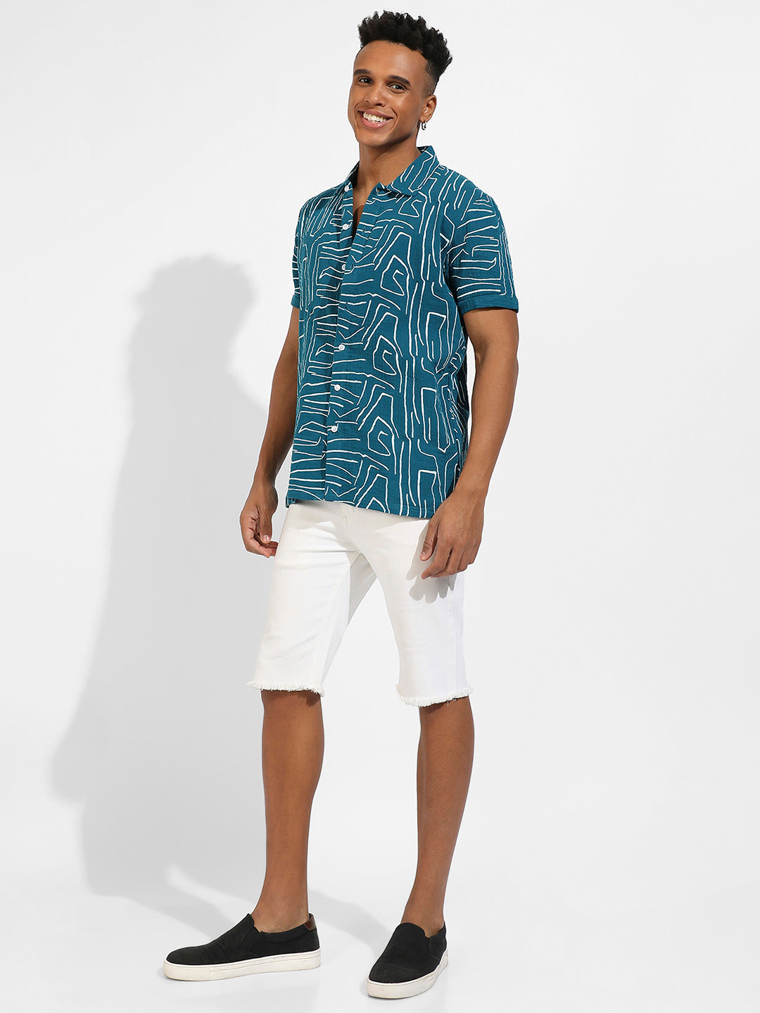 Abstract Lines Print Shirt