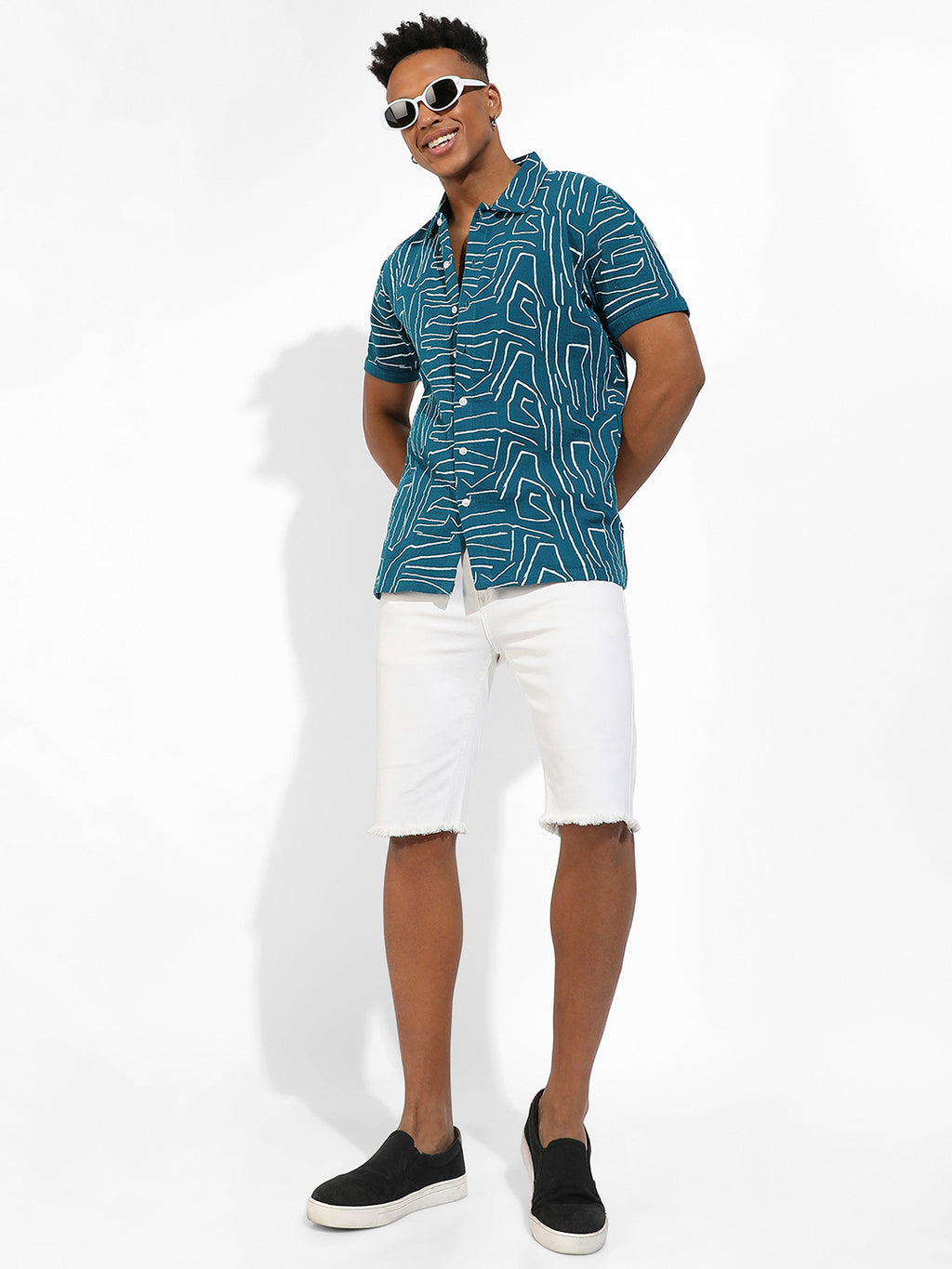 Abstract Lines Print Shirt