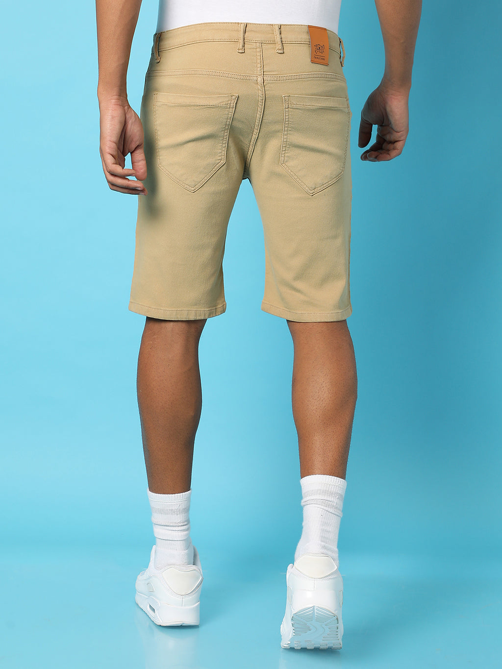 Solid Regular Denim Shorts