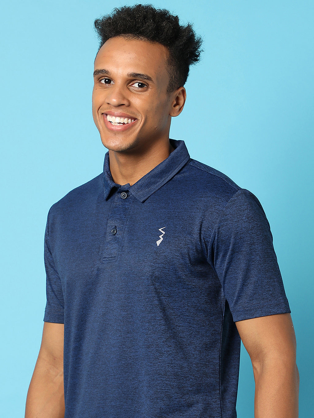 Solid Polo Neck T-Shirt