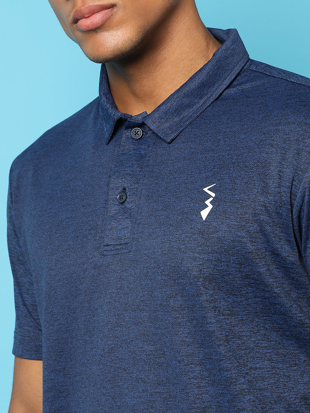 Solid Polo Neck T-Shirt