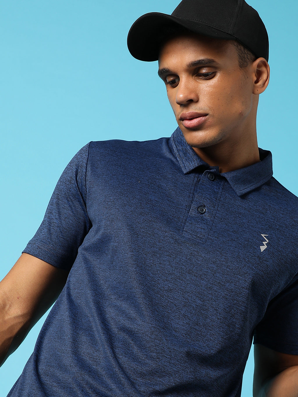 Solid Polo Neck T-Shirt