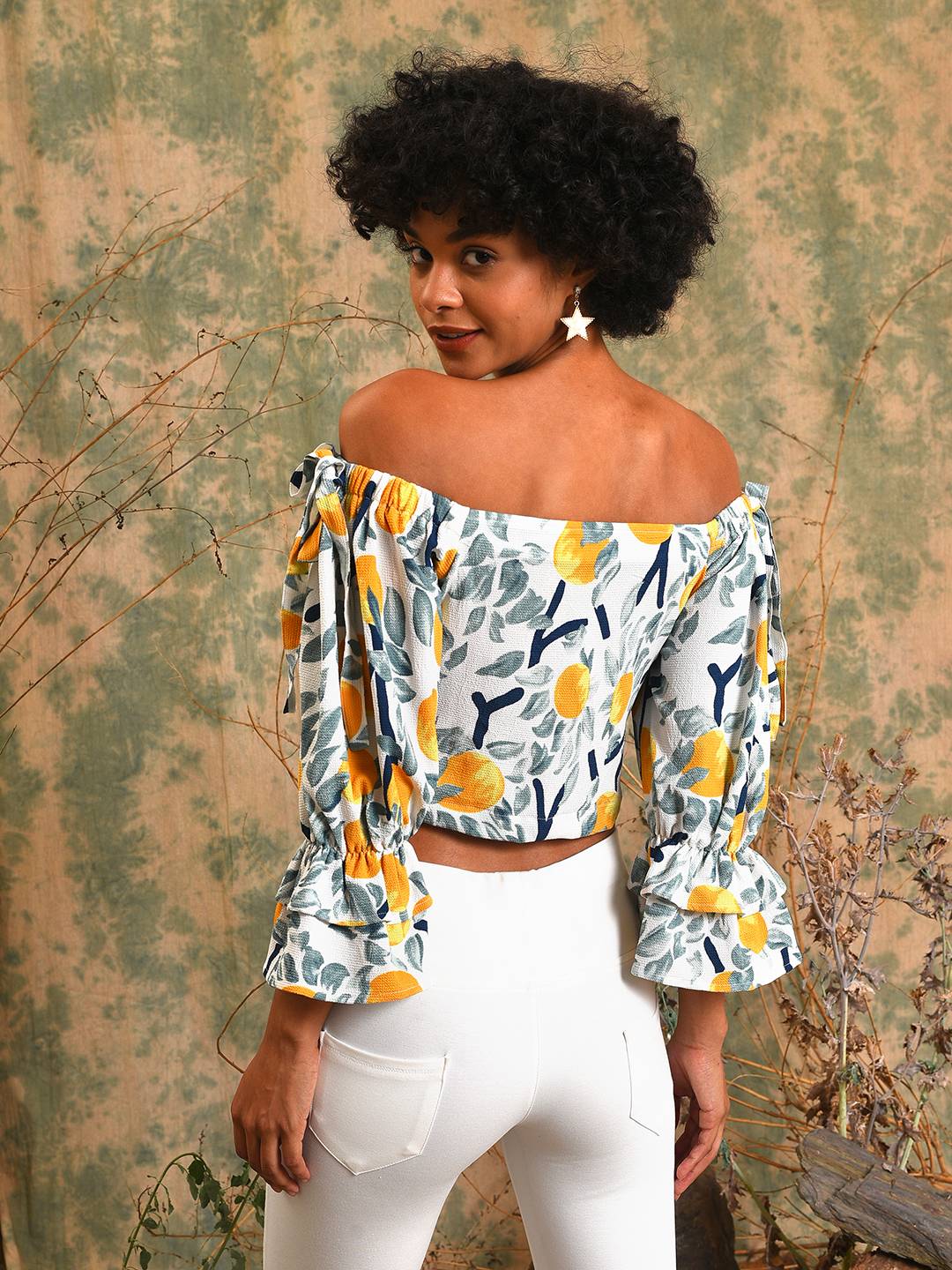 Printed Stylish Casual Crop Top