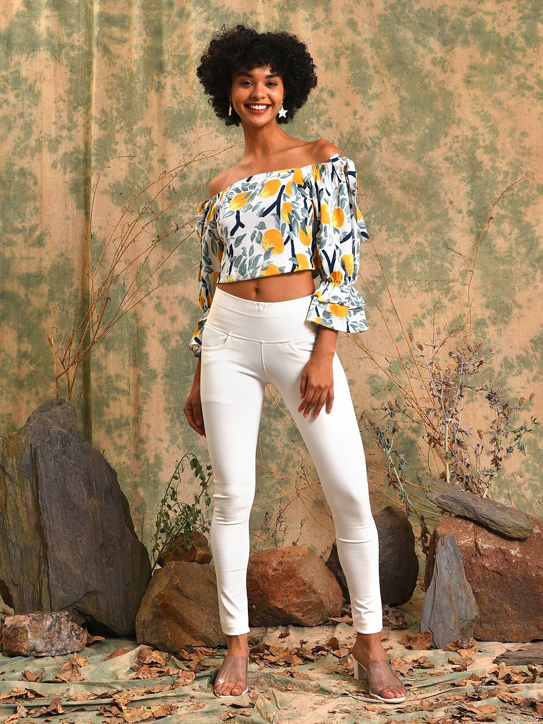 Printed Stylish Casual Crop Top