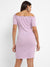 Women's Lilac Ribbed Dress