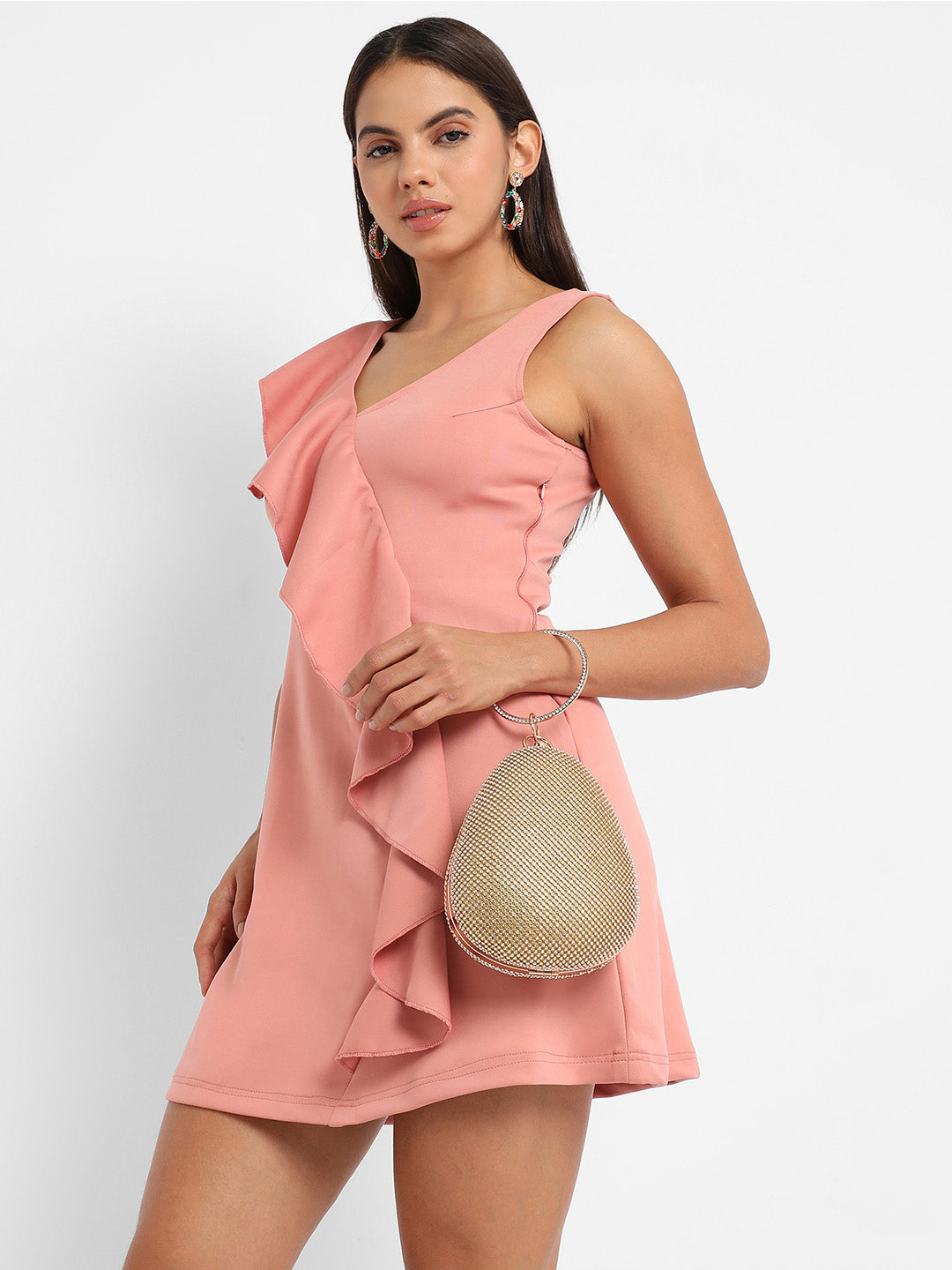 Asymmetrical Ruffle Dress