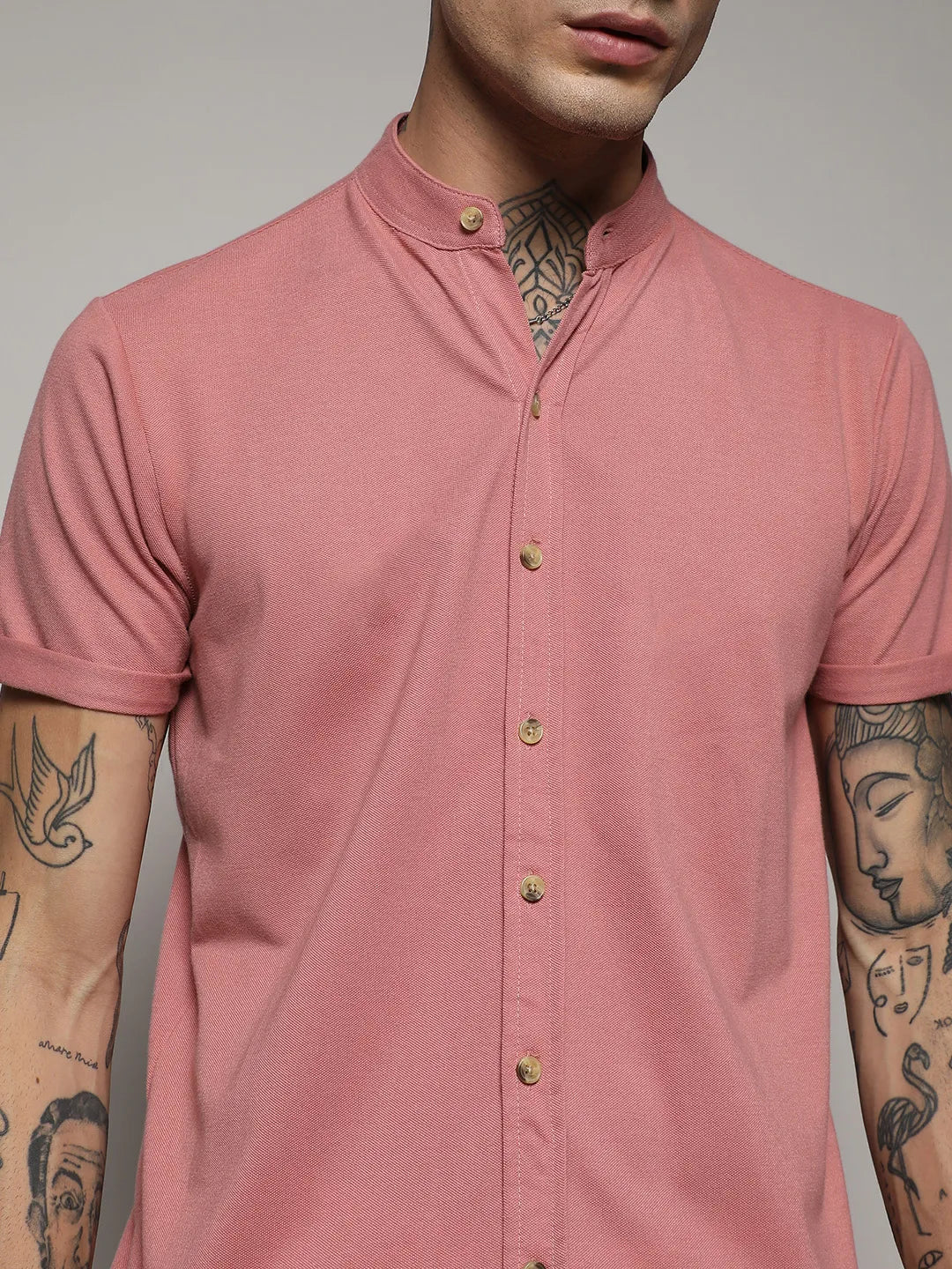 Salmon Pink Basic Shirt