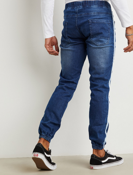 Side-Striped Denim Jeans