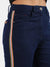 Side-Striped Skinny Fit Navy Blue Denim Jeans