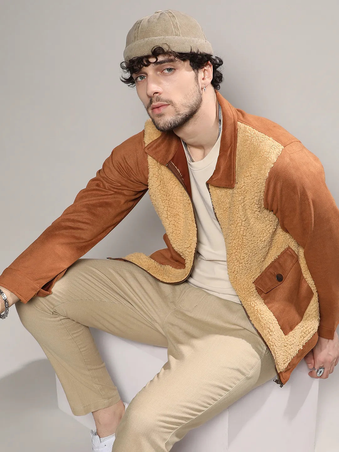 Contrast Sherpa Jacket