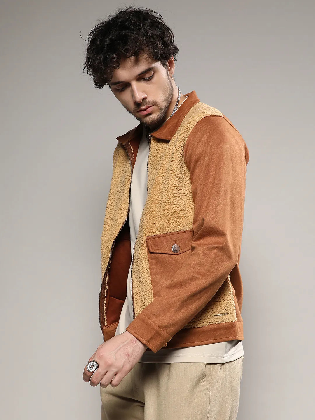 Contrast Sherpa Jacket