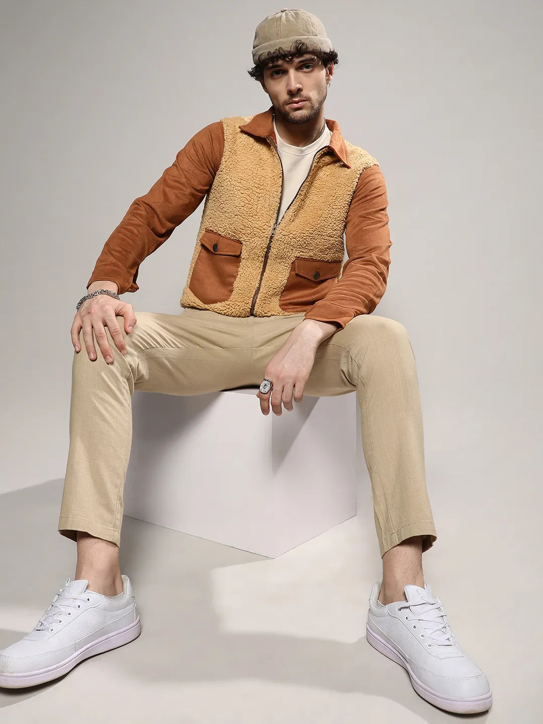 Contrast Sherpa Jacket