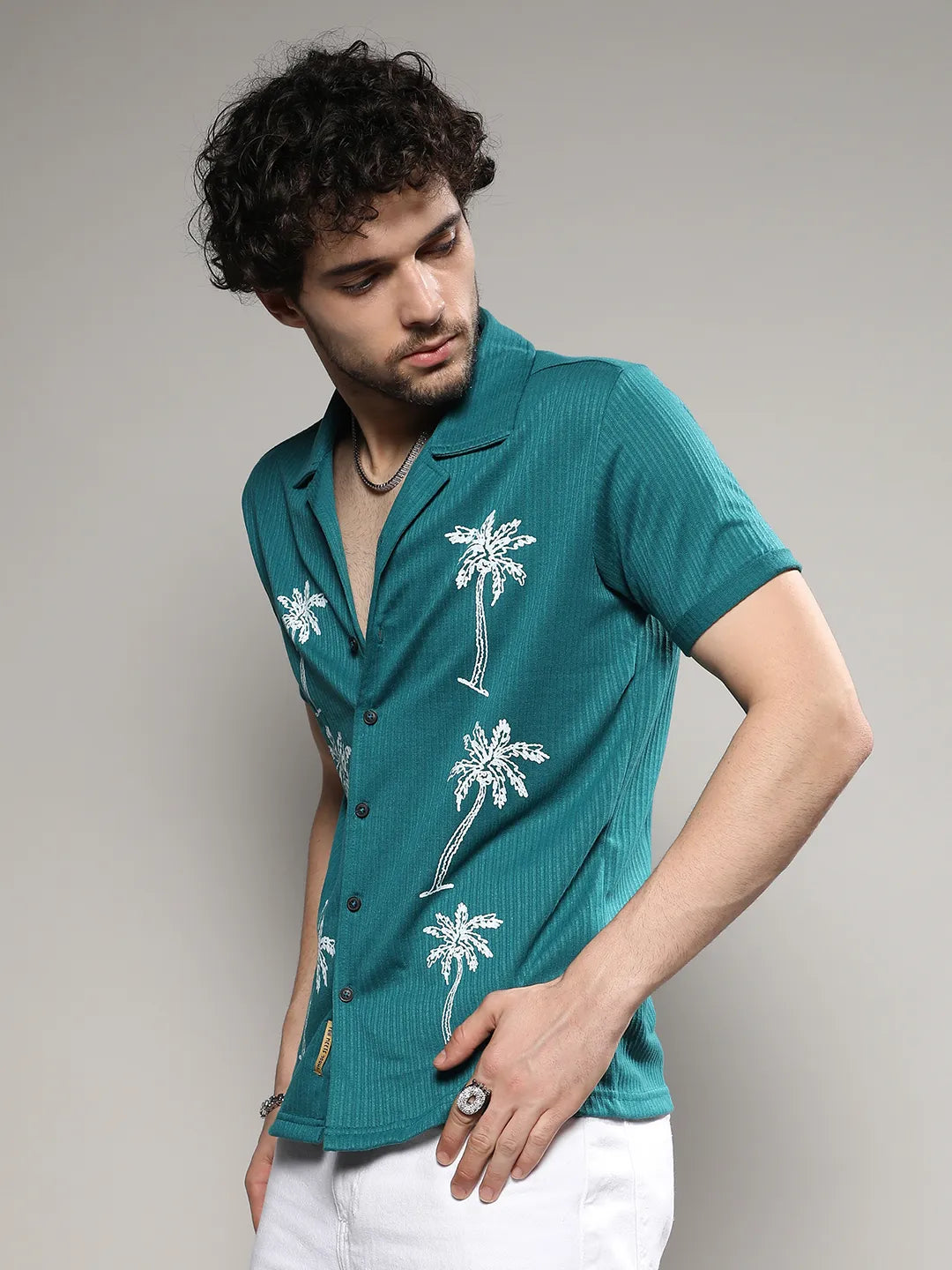 Palm Tree Knit Shirt