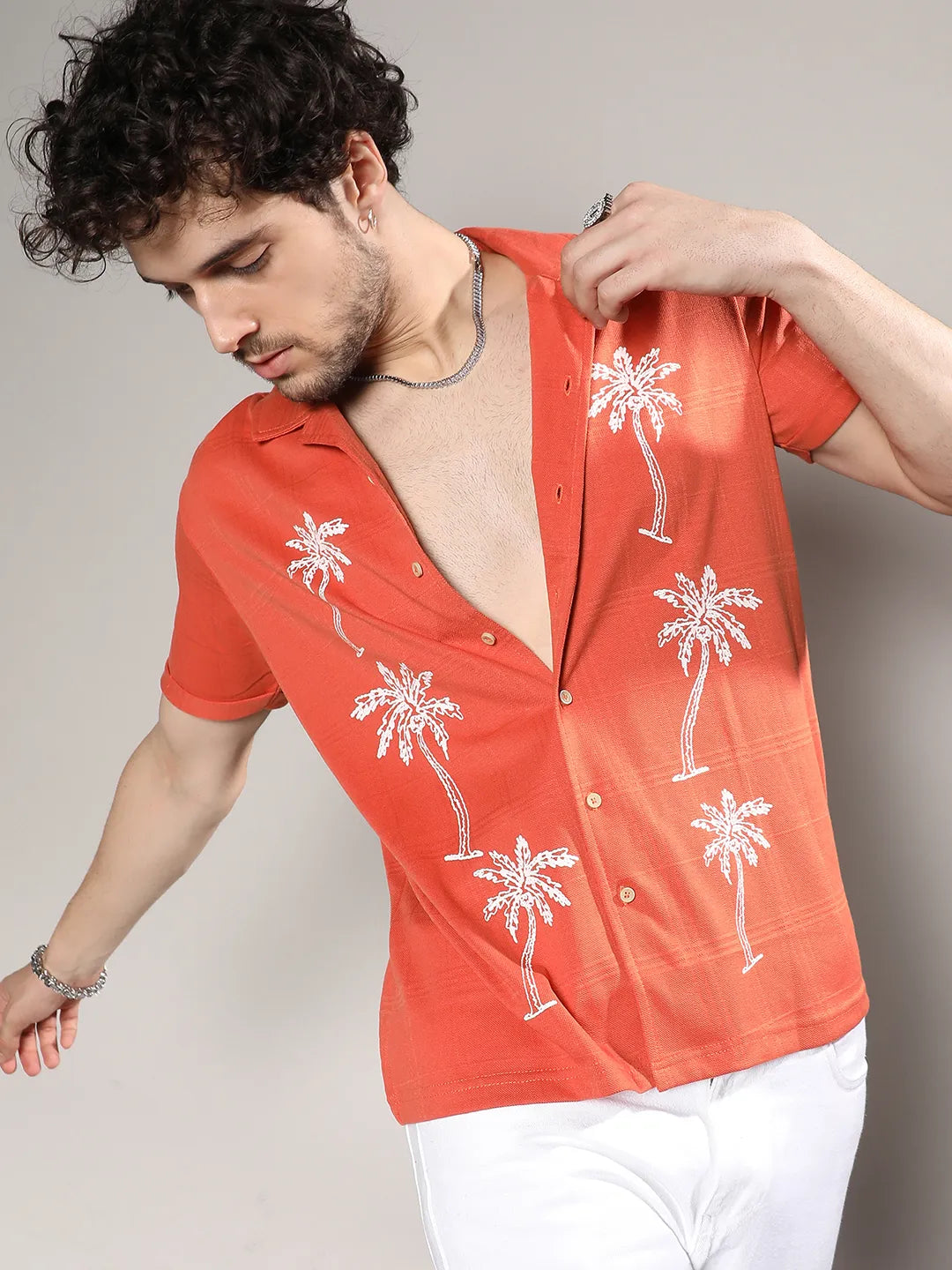 Palm Tree Knit Shirt