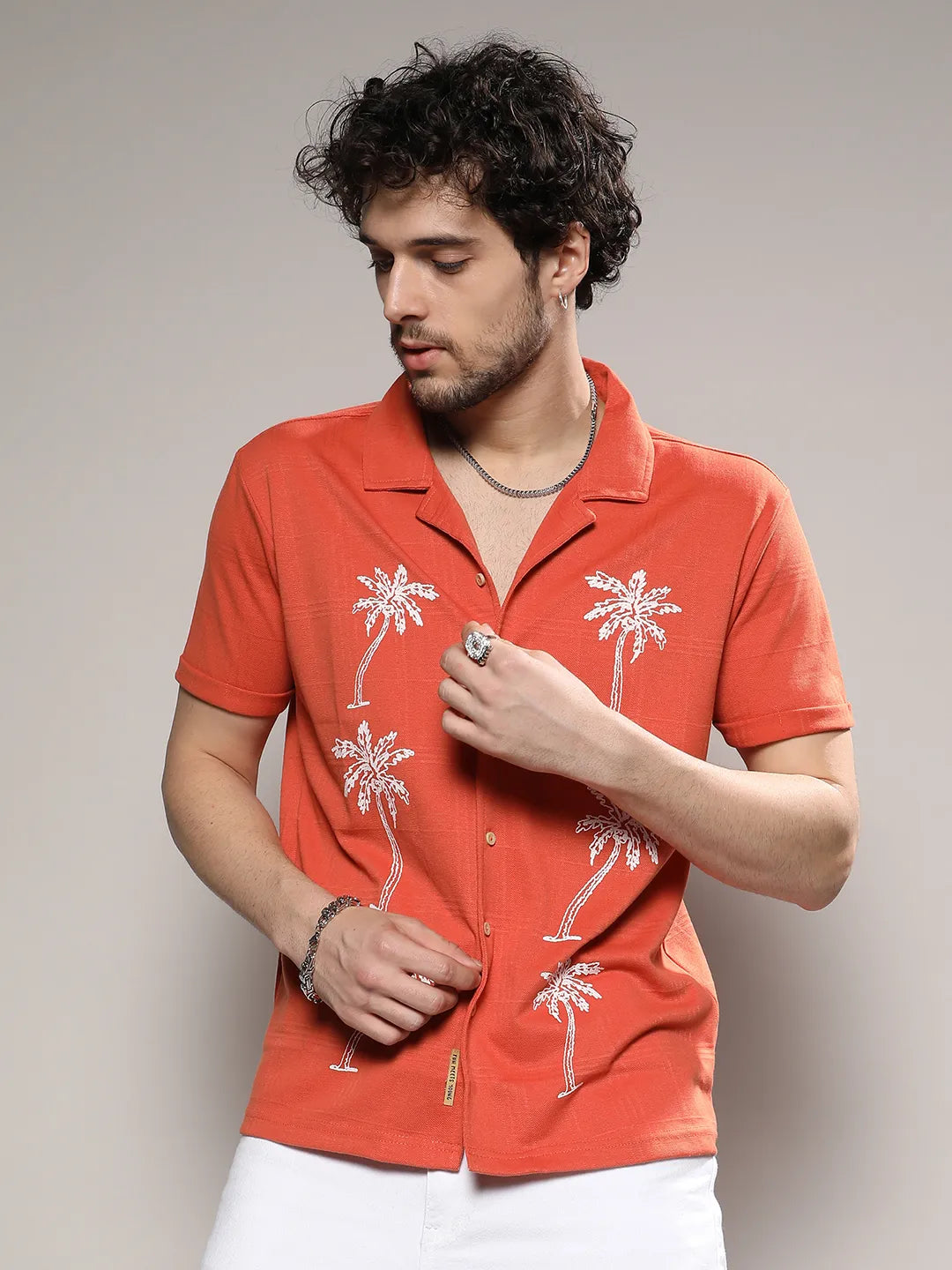 Palm Tree Knit Shirt