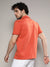 Vermillion Orange Palm Tree Knit Shirt