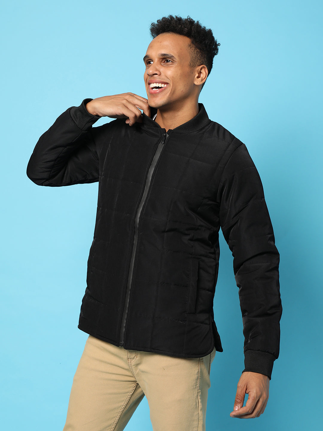 Quilted Bomber Jacket