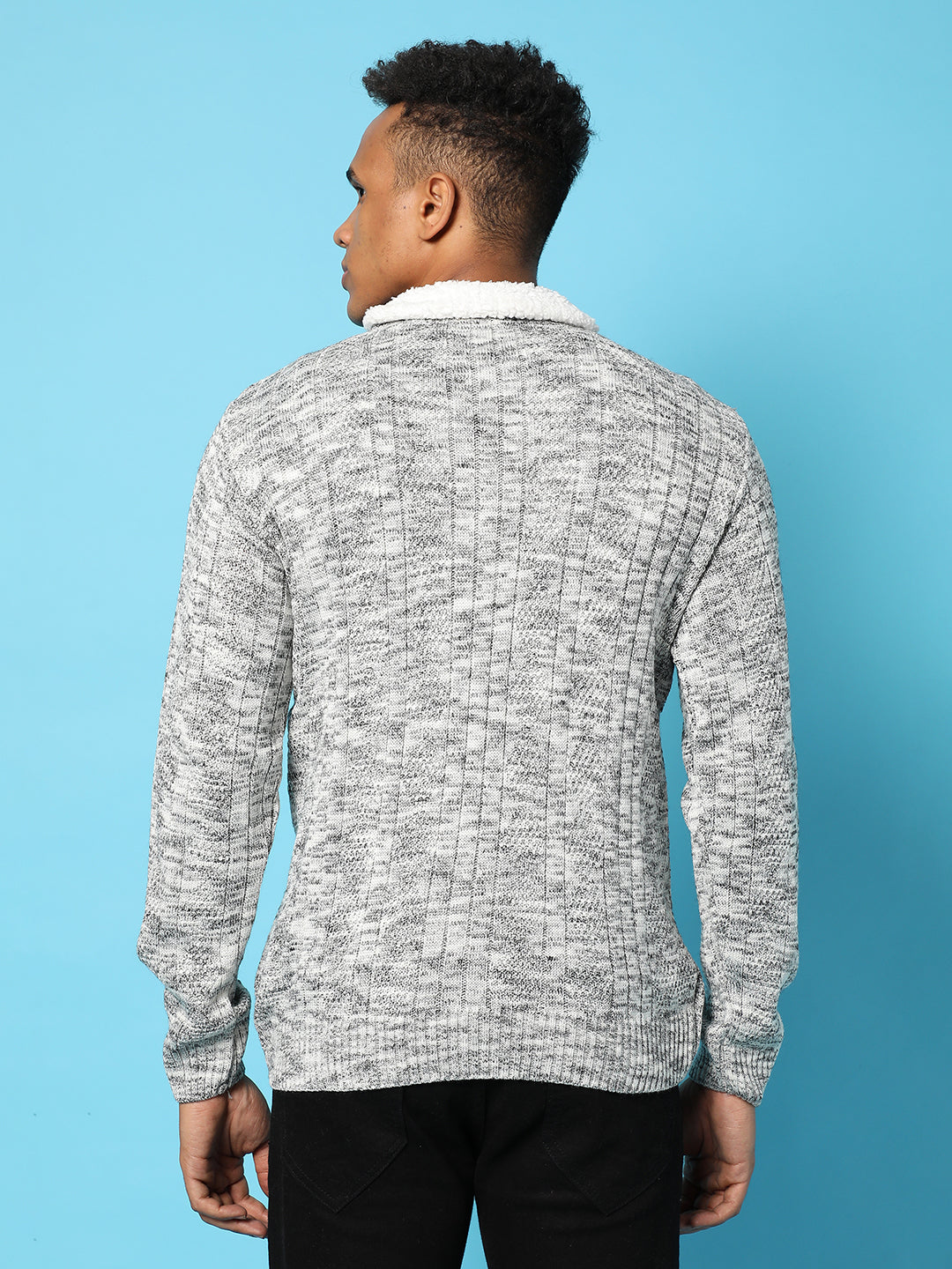 Heathered Cable Knit Sweater