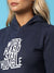 Womens Typographic Print Hood Sweatshirt