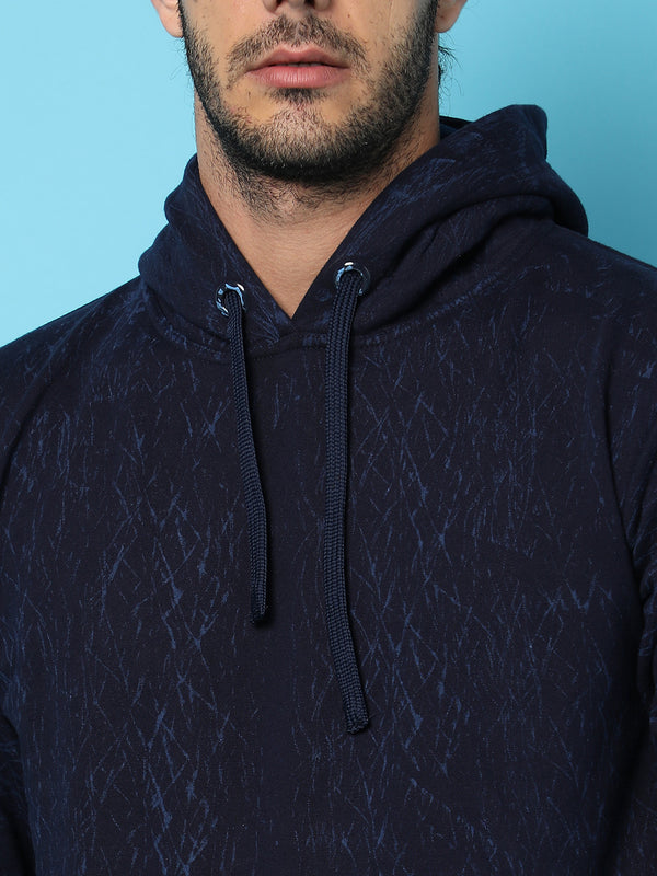 Shaded Full Sleeve Hooded Sweatshirt