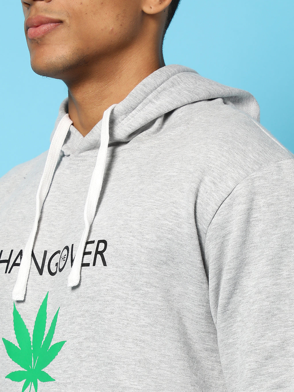 Typography Print Hoodie With Kangaroo Pocket